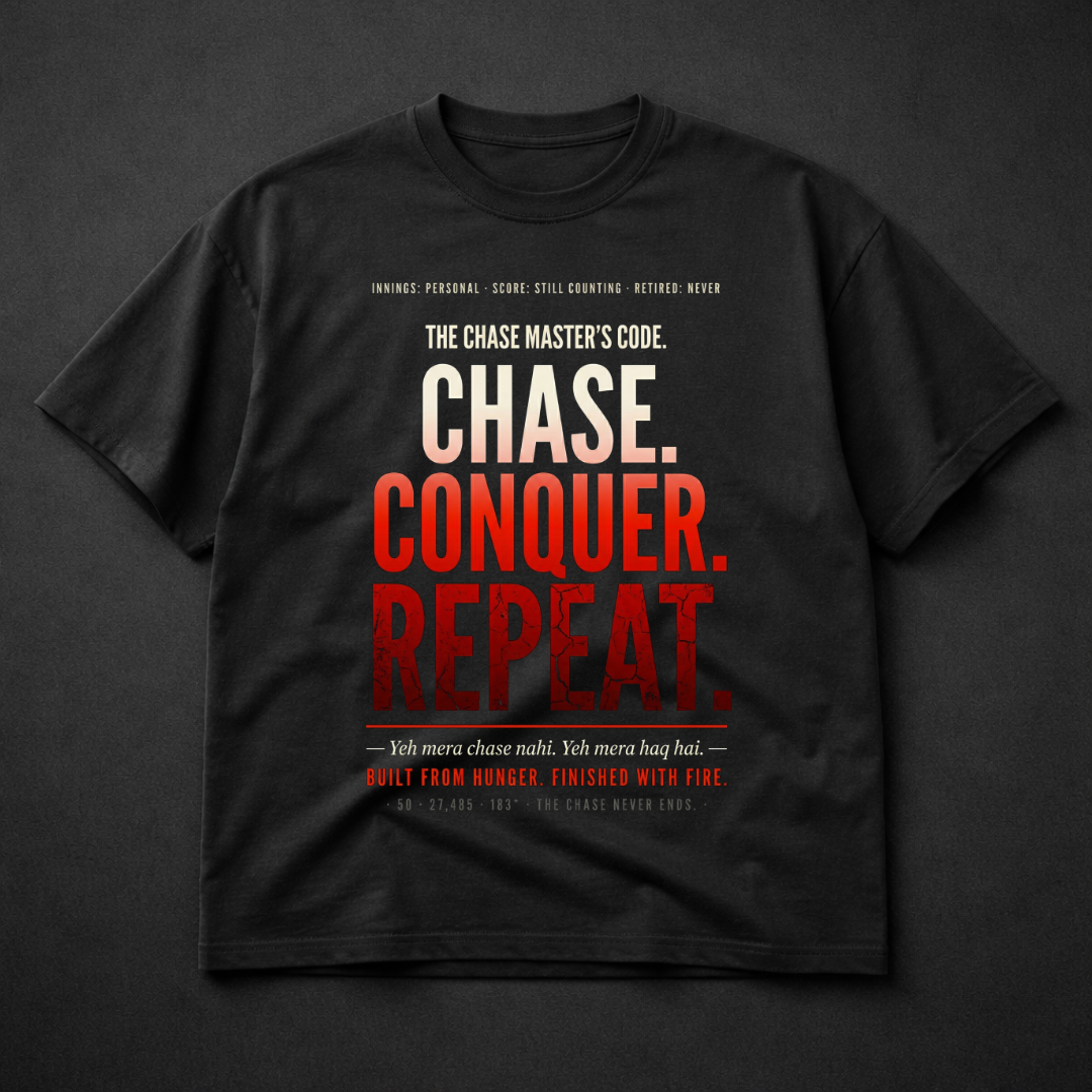 Kohli's "CHASE-CONQUER-REPEAT" Oversized Edition