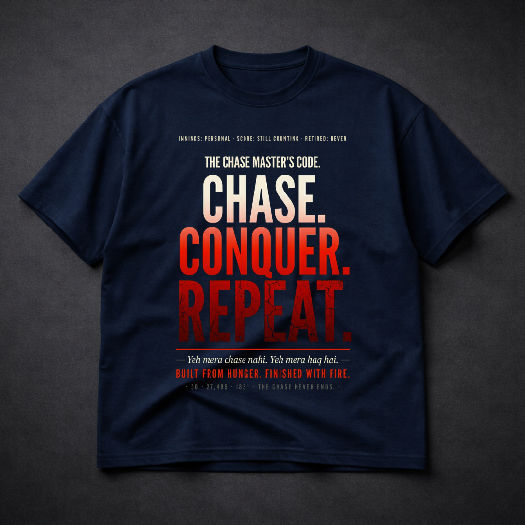 Kohli's "CHASE-CONQUER-REPEAT" Oversized Edition