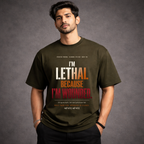Lethal Because Wounded Oversized Tee